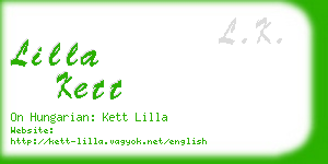 lilla kett business card